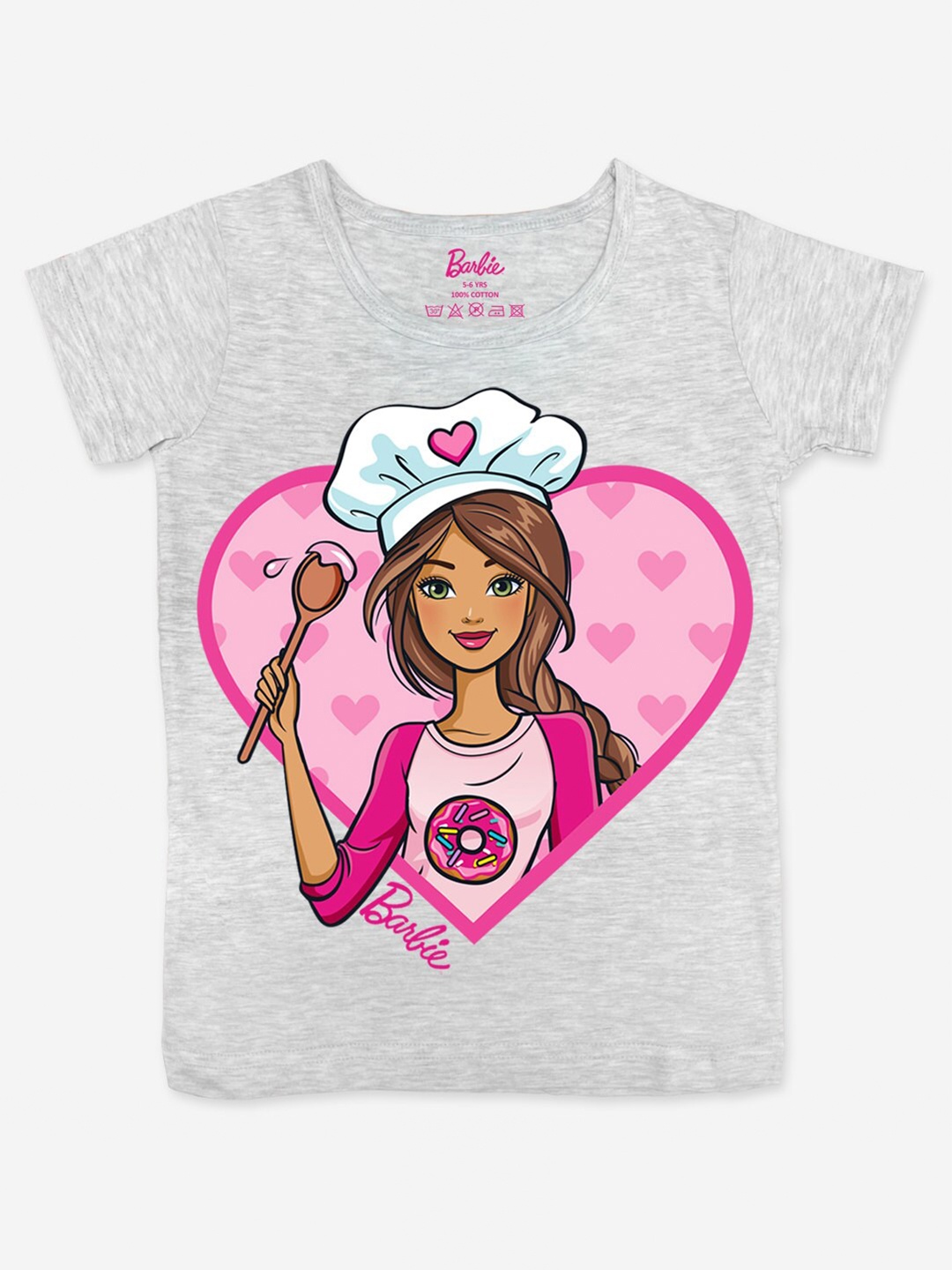 

Barbie Girls Grey Barbie Printed T-shirt