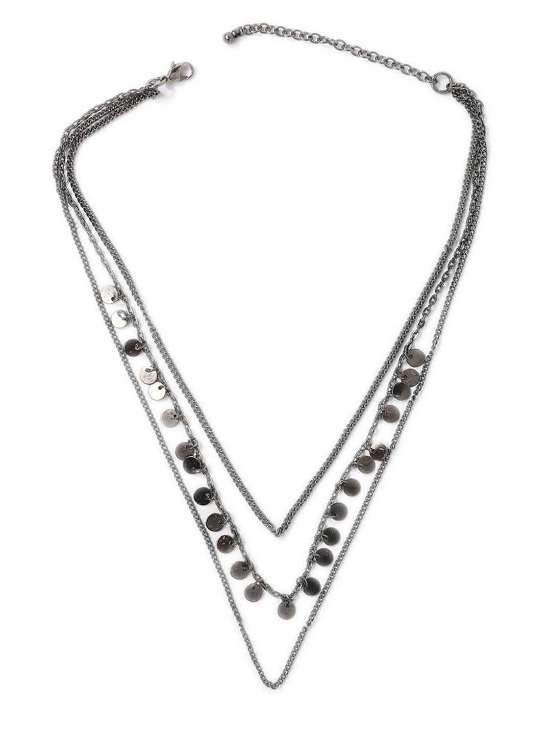 

FOREVER 21 Silver Layered Necklace