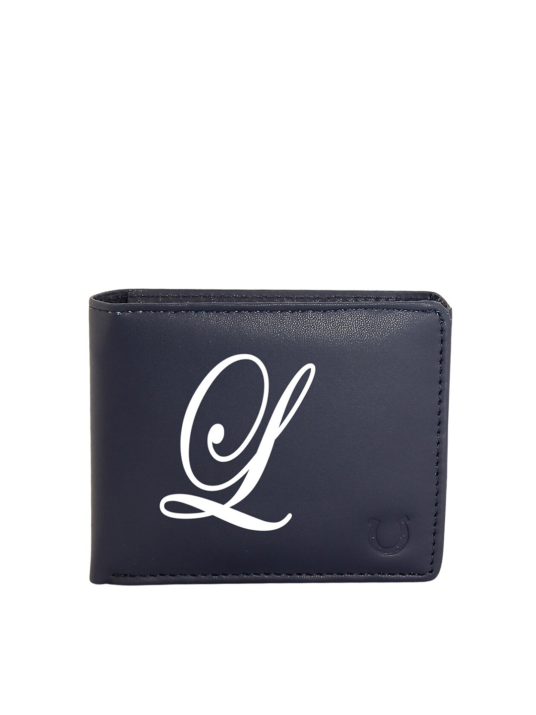 

Blacksmith Men Navy Blue & White Typography Printed PU Two Fold Wallet with SD Card Holder