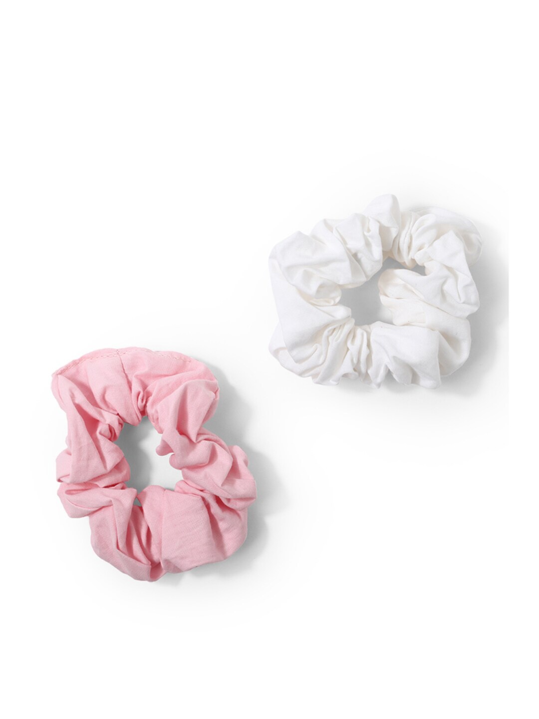 

FOREVER 21 Women Pink & White Set of 2 Ponytail Holders