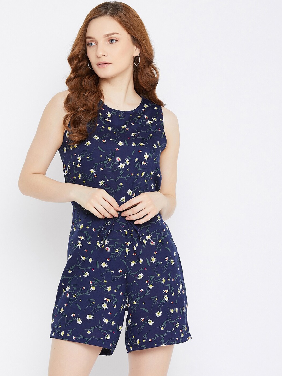 

Uptownie Lite Women Navy Blue & White Printed Jumpsuit