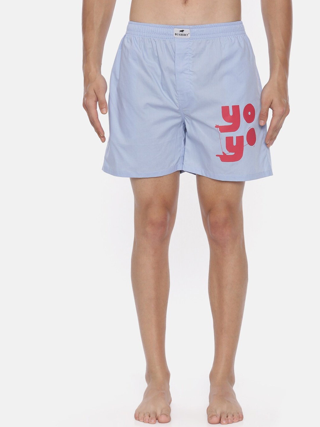 

Bushirt Men Blue Printed Pure Cotton Boxers-BX00137