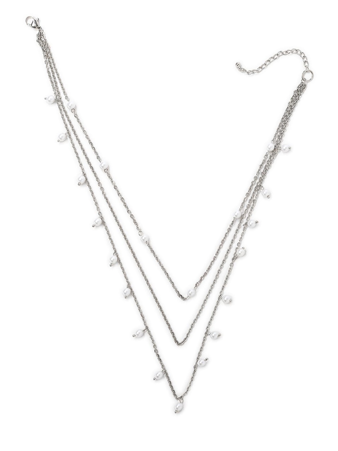 

FOREVER 21 Silver Layered Necklace