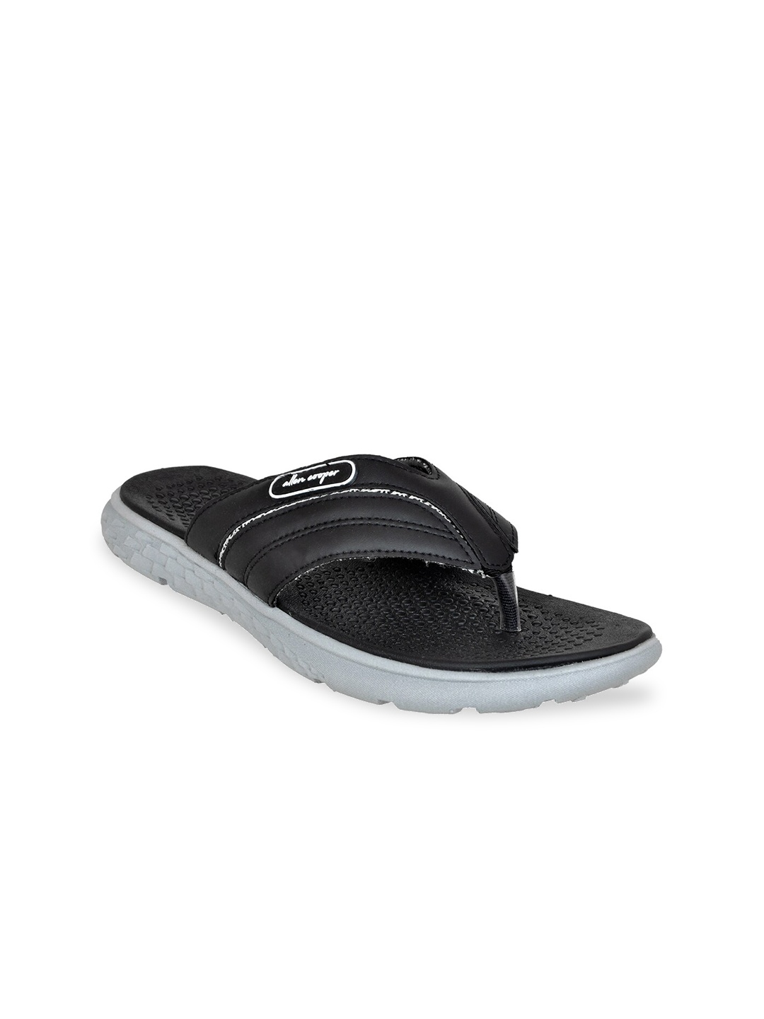 

Allen Cooper Men Black & White Thong Flip-Flops