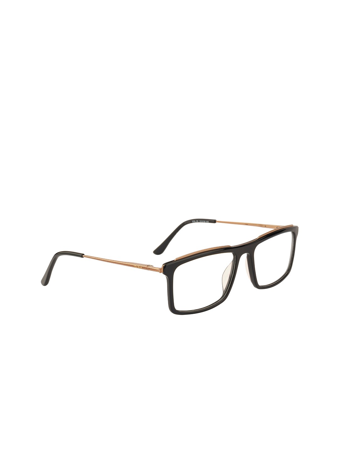 

Ted Smith Unisex Gold & Black Full Rim Rectangle Frames