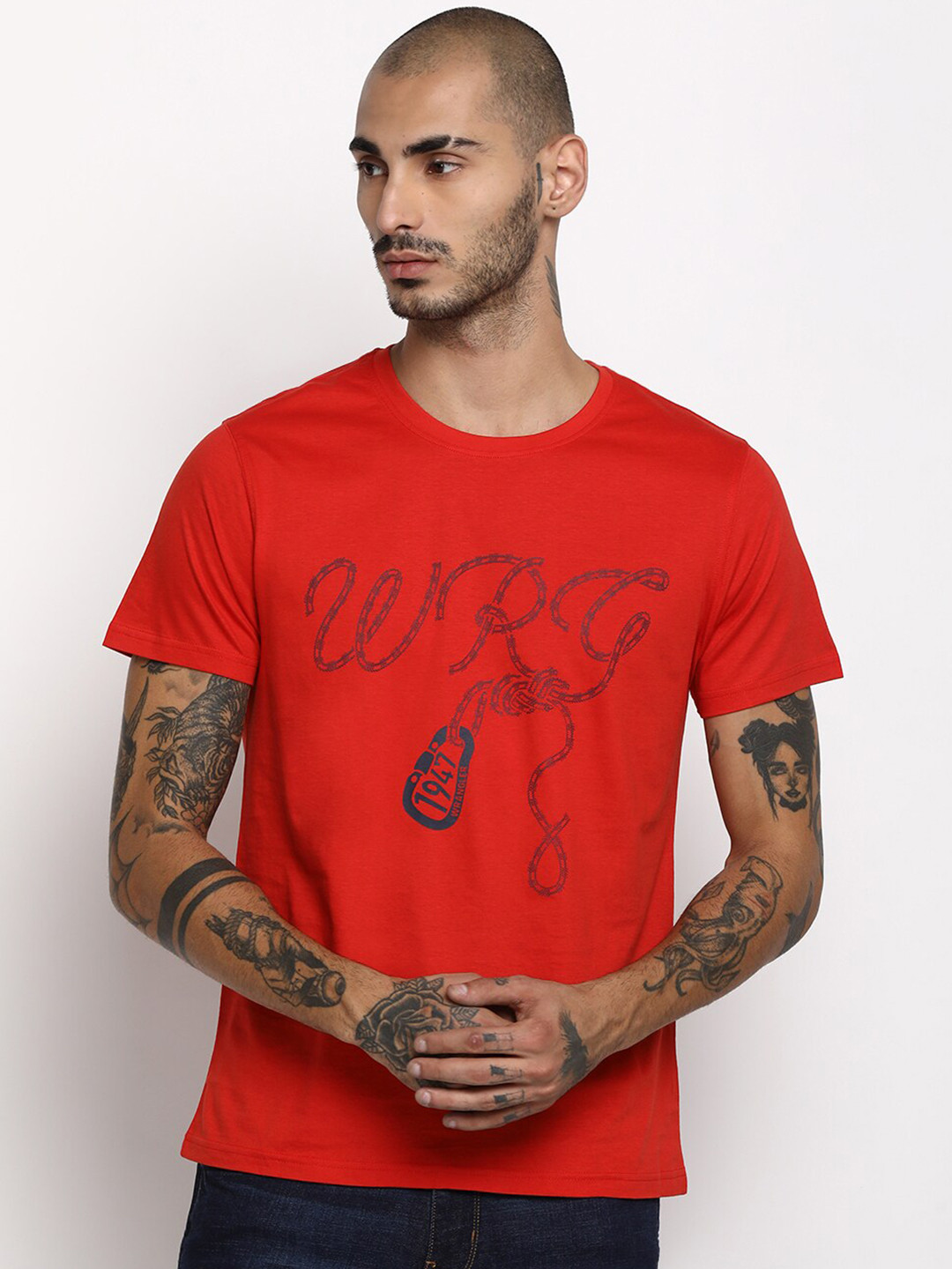 

Wrangler Men Red Printed T-shirt