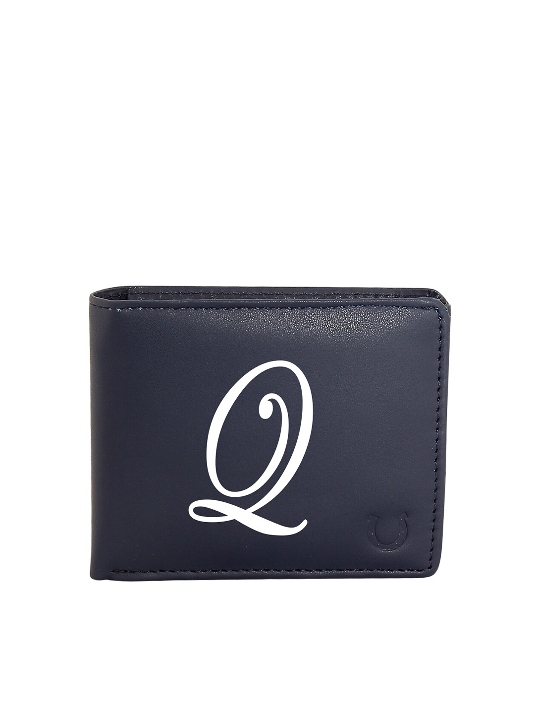 

Blacksmith Men Navy Blue & White Typography Printed PU Two Fold Wallet with SD Card Holder