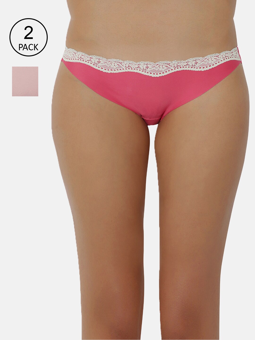 

Triumph Stretty 124 Tanga Independent Everyday Lace Brief - Pack of 2, Pink
