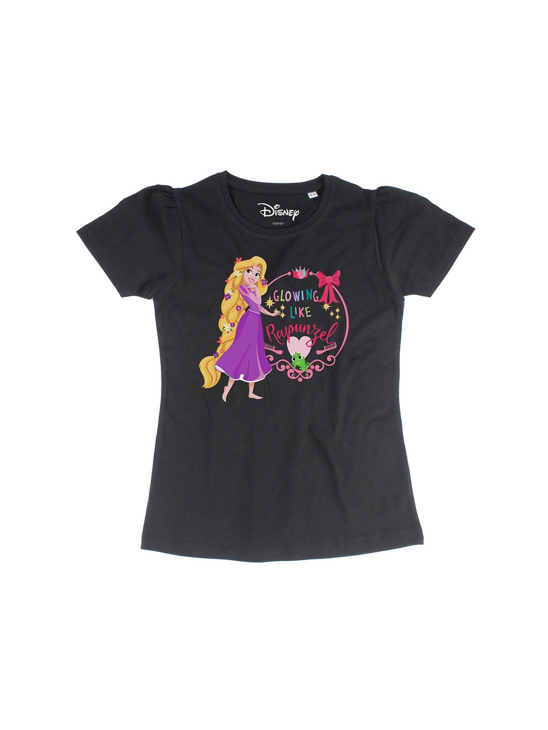 

Disney by Wear Your Mind Black & Purple Regular Rapunzel Top