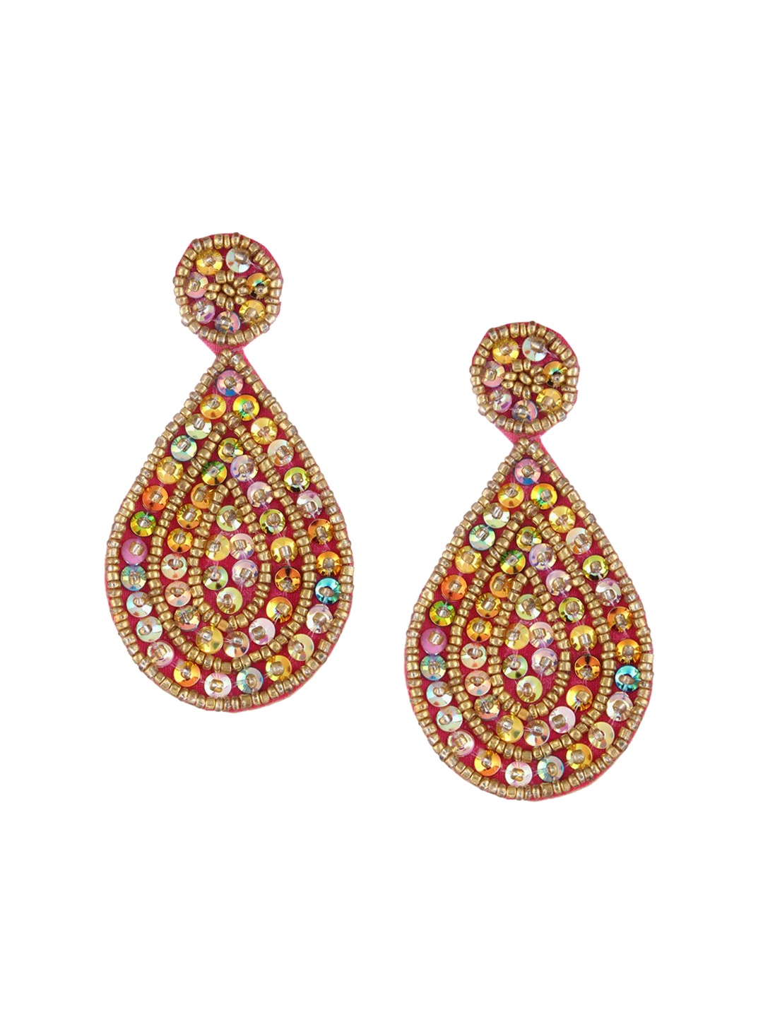 

Adwitiya Collection Multicoloured Contemporary Drop Earrings, Multi