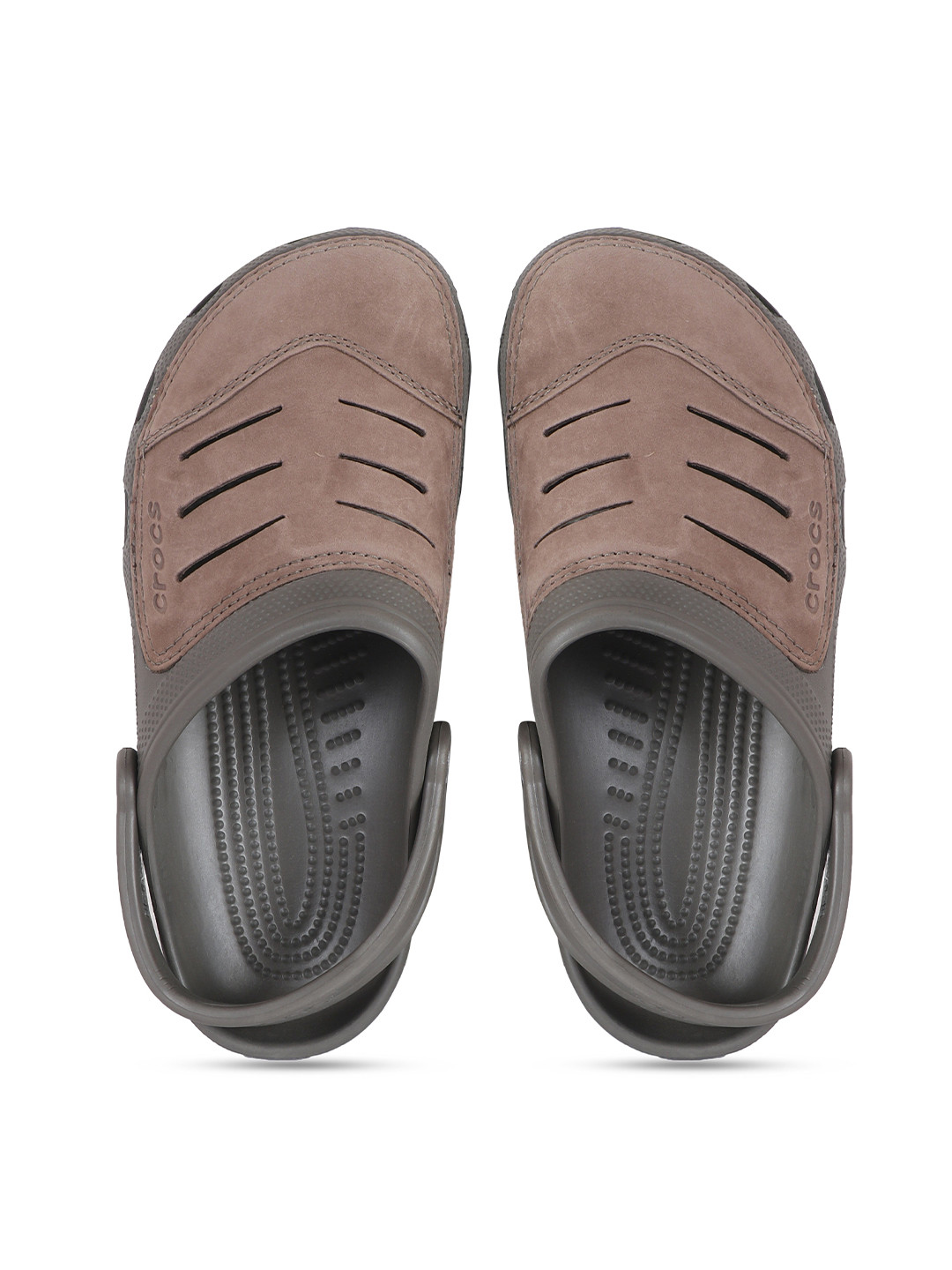 

Crocs Men Brown & Grey Croslite Clogs