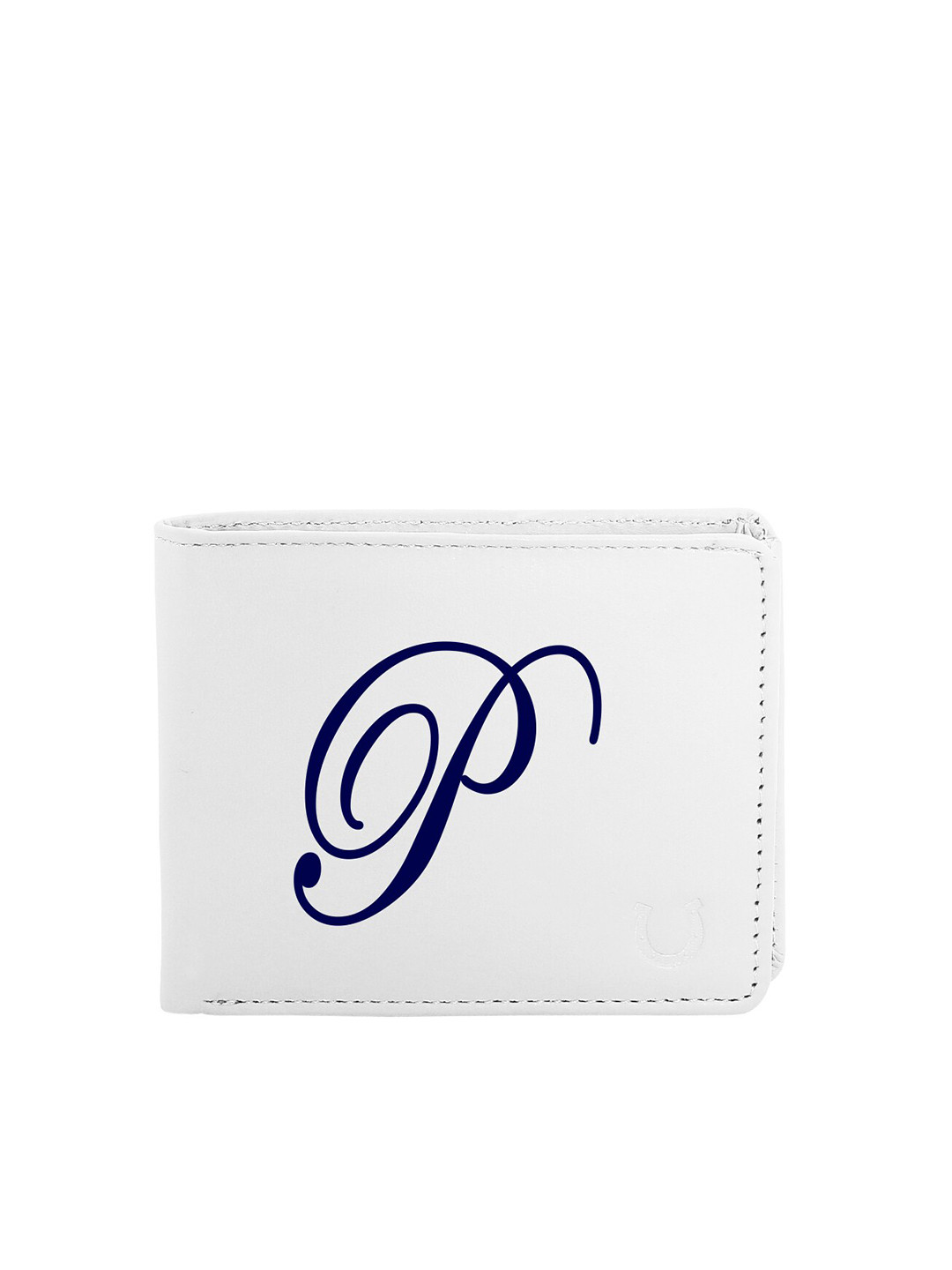 

Blacksmith Men White & Navy Blue Typography Printed Two Fold Wallet with SD Card Holder