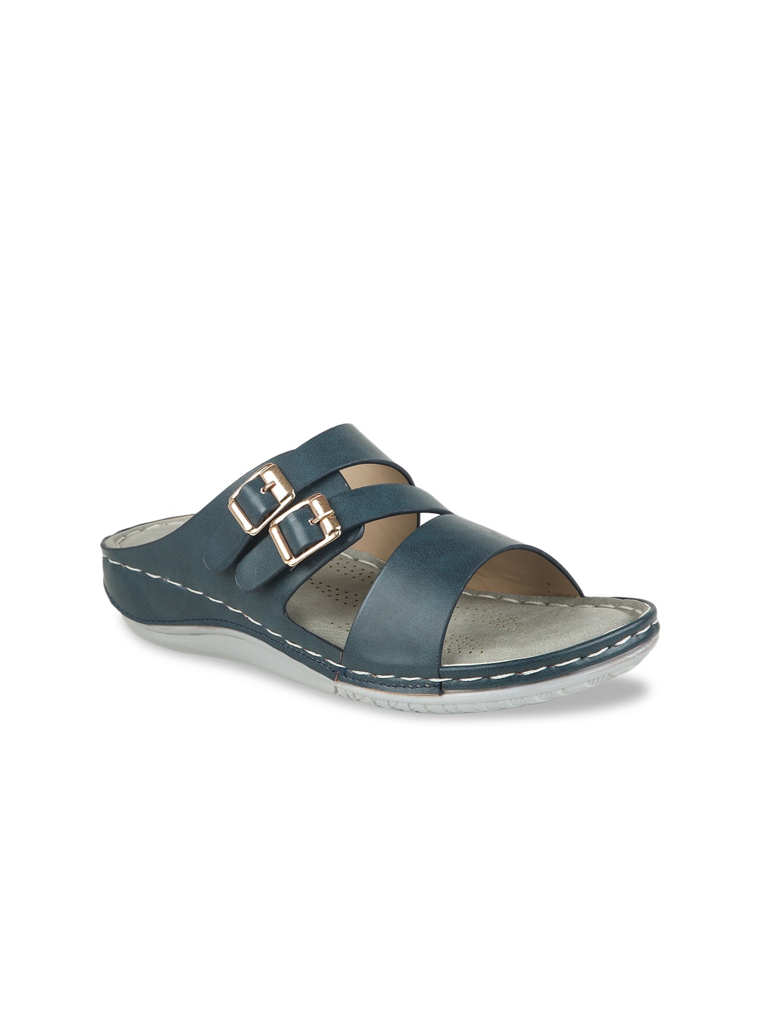 

VALIOSAA Blue Comfort Sandals with Buckles