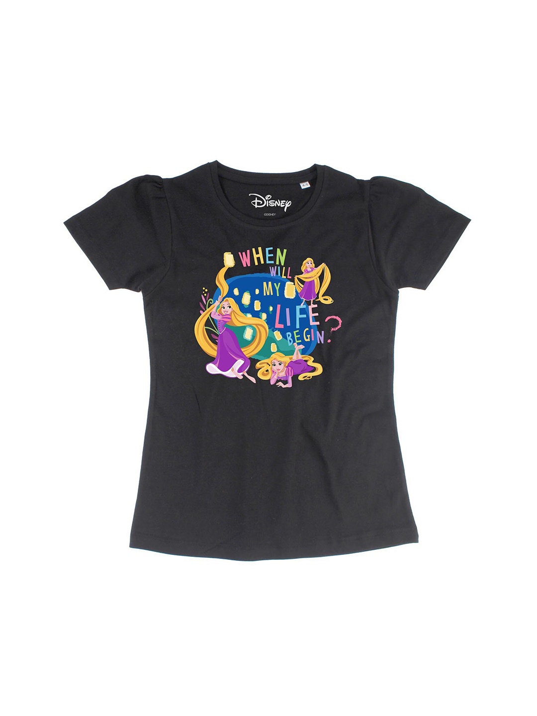 Disney by Wear Your Mind Black Regular Top