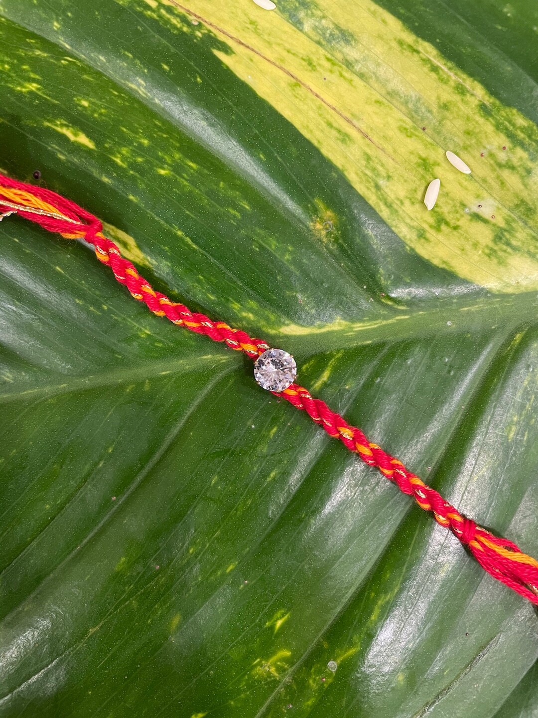 

Digital Dress Room Rakhi Designs One Diamond Pendant Multicoloured Raksha Bandhan, Red