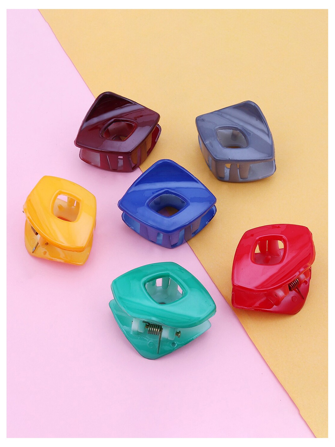 

Sukkhi Women Multicoloured Set of 6 Claw Clip, Multi