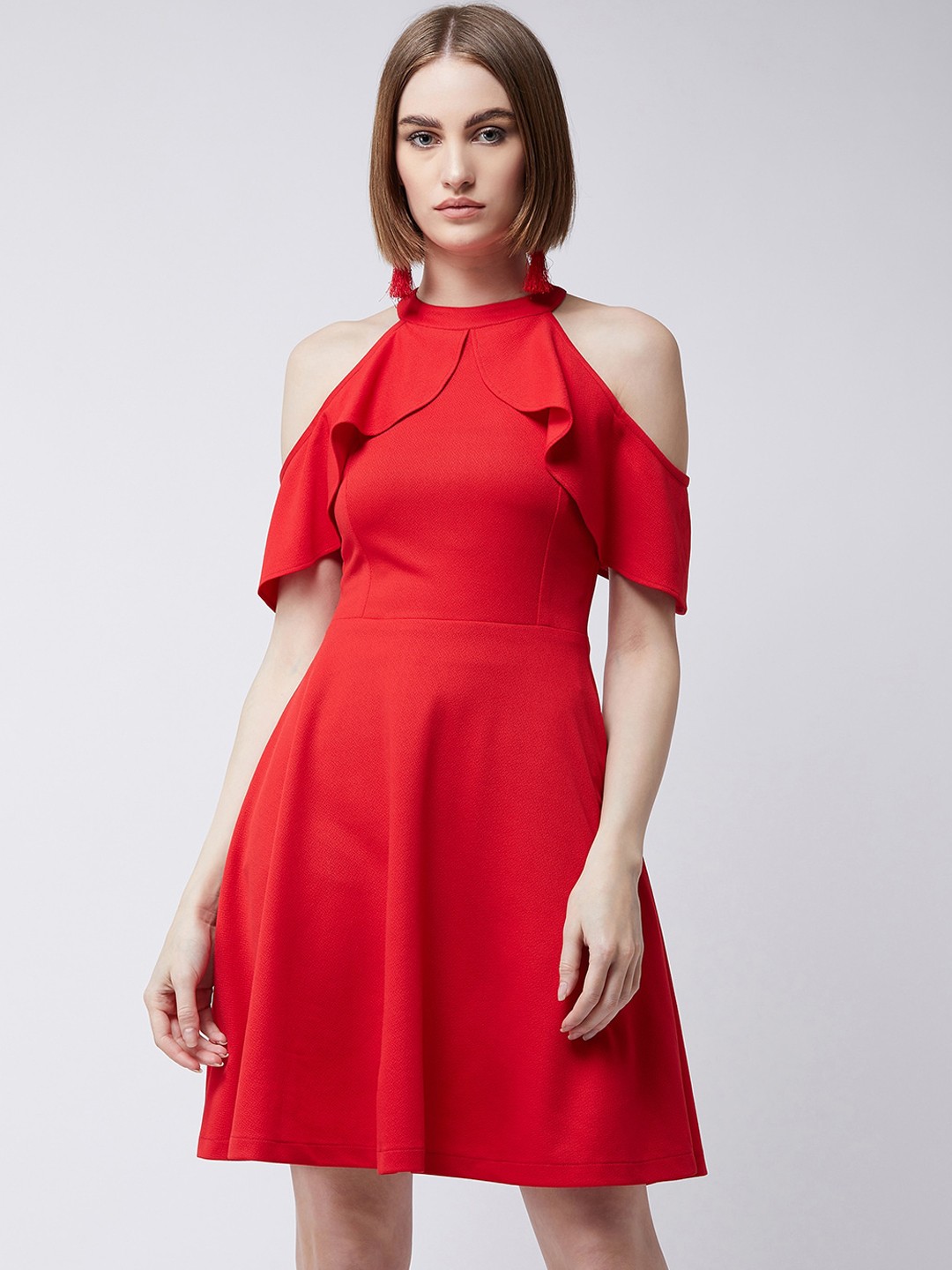 

Miss Chase Red Halter Neck Dress
