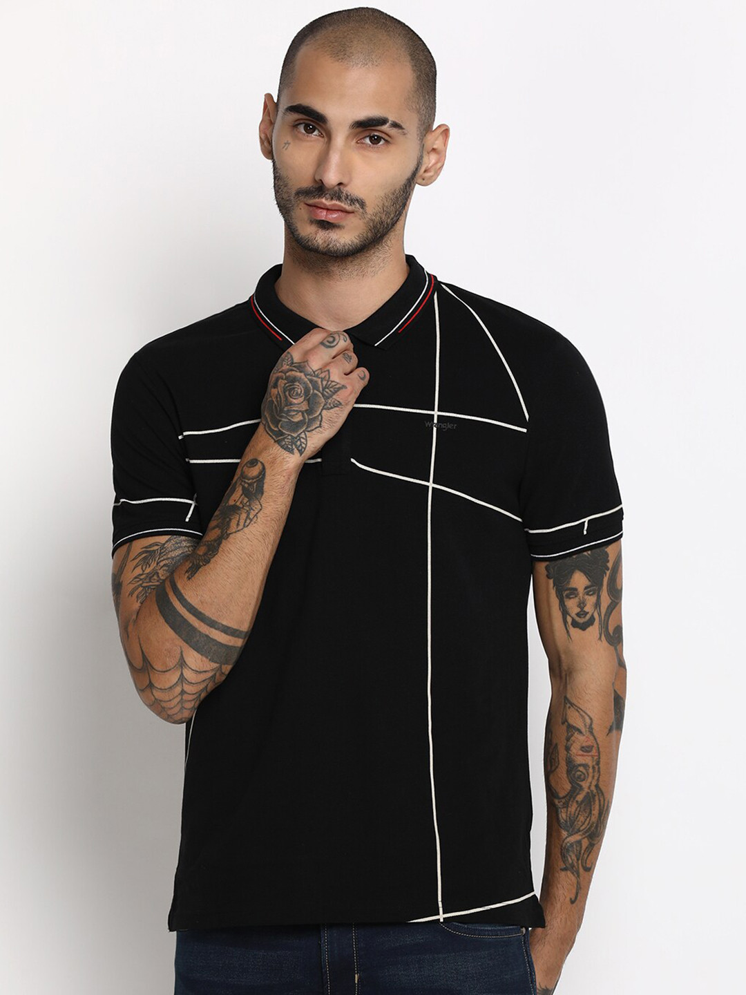 

Wrangler Men Black Printed Garfield Cotton T-shirt