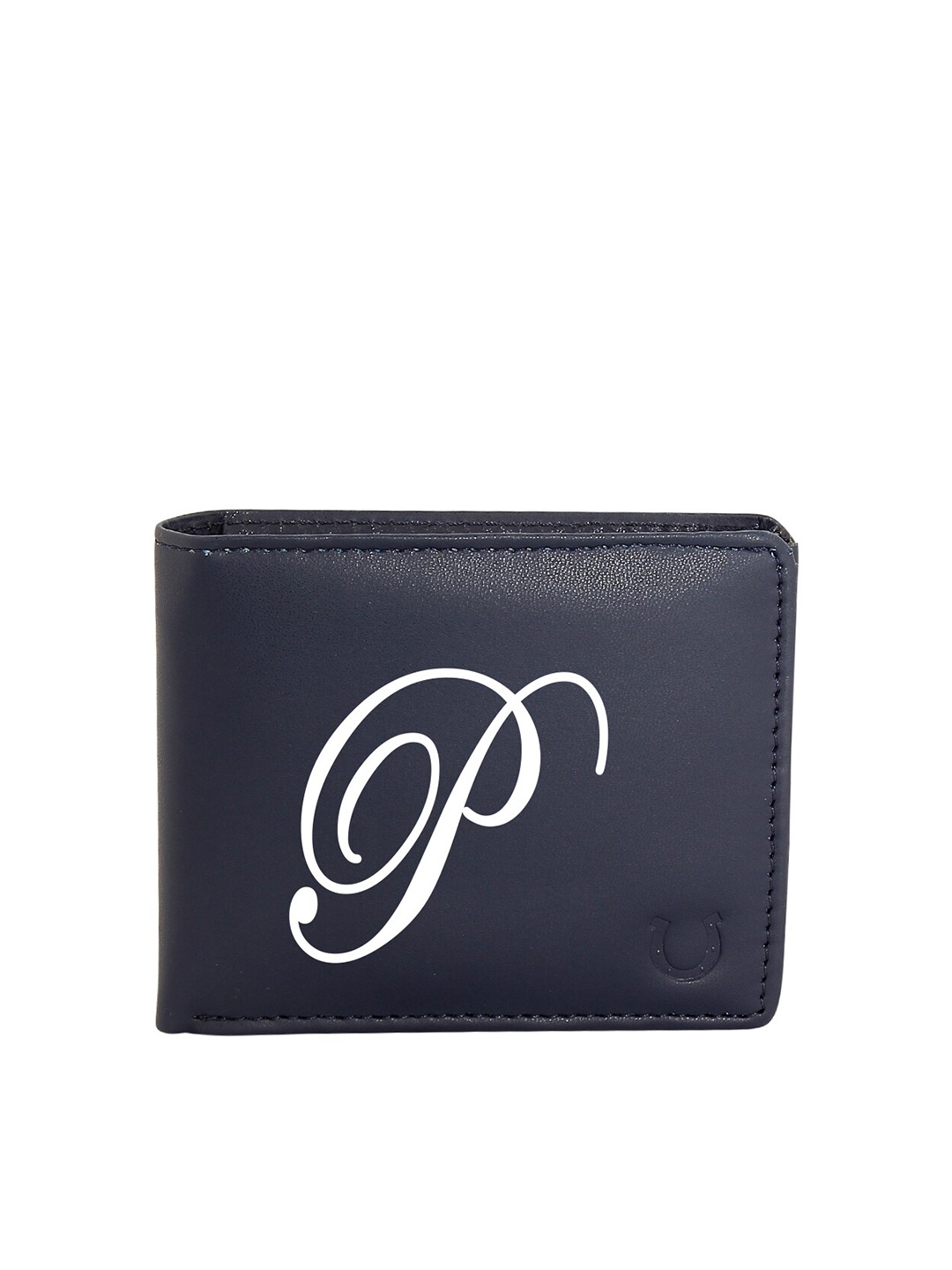 

Blacksmith Men Navy Blue & White Typography Printed Two Fold Wallet with SD Card Holder