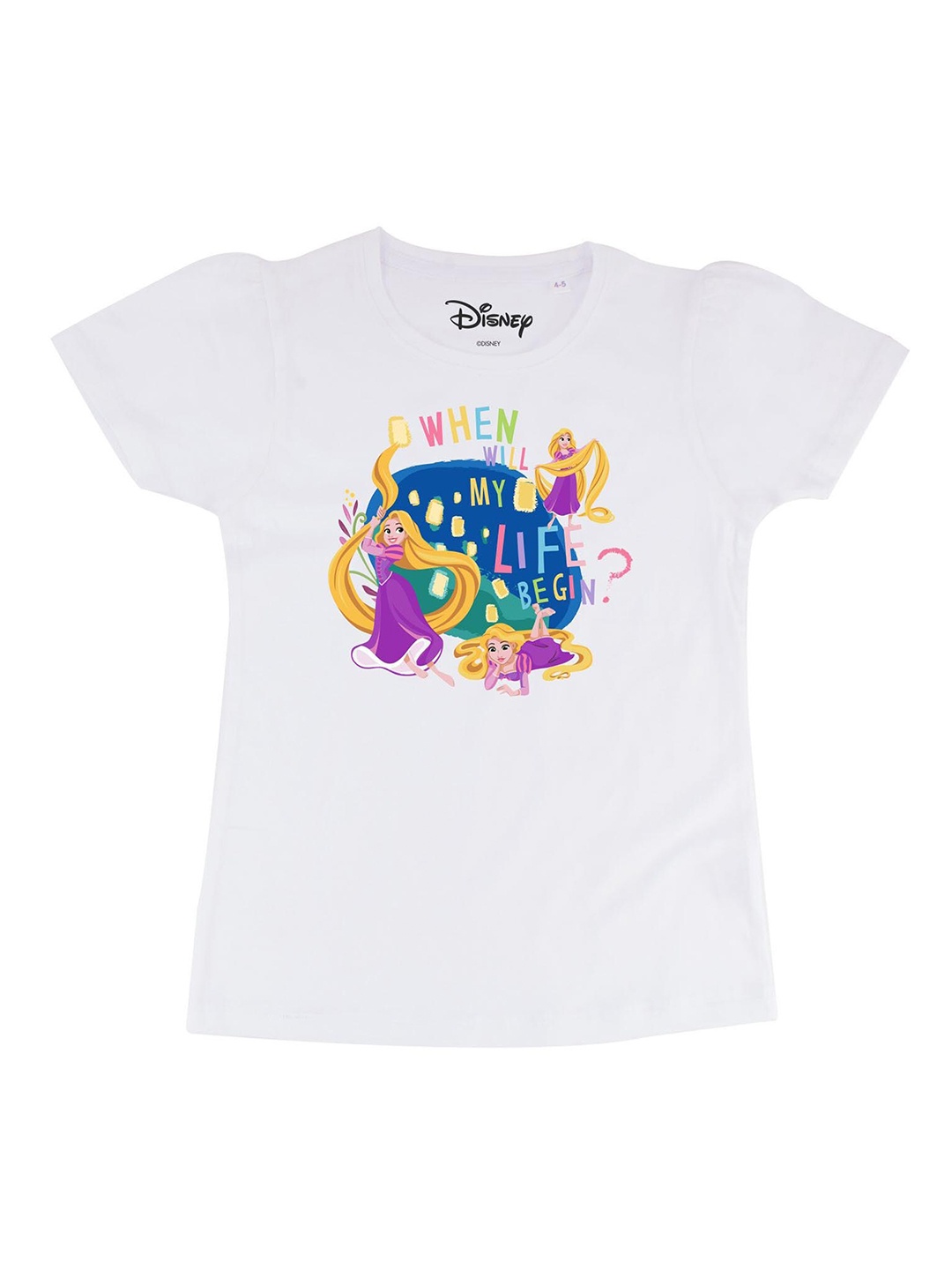 

Disney by Wear Your Mind White Disney Princess Printed Regular Top