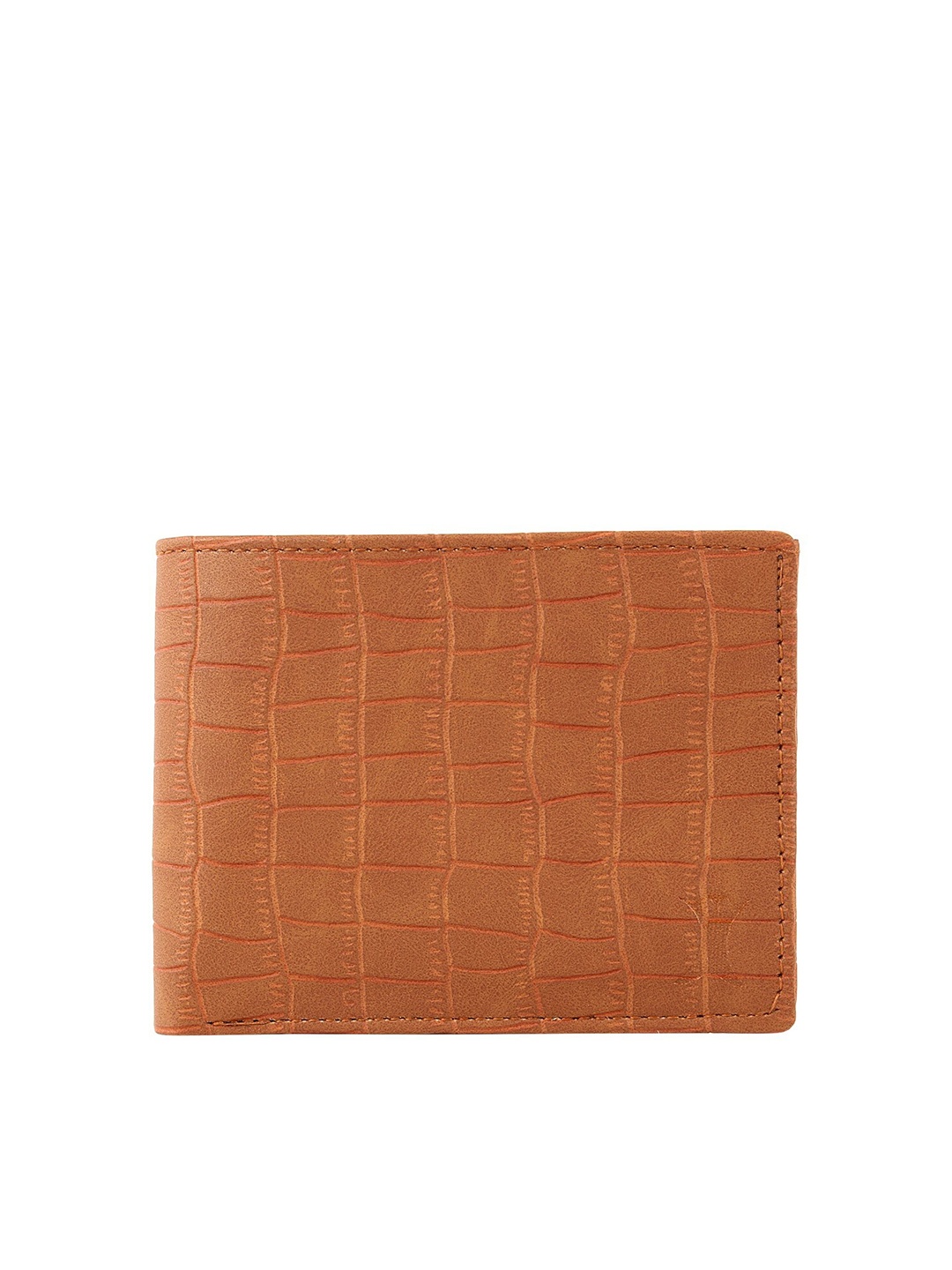 

Creature Men Brown Textured PU Two Fold Wallet