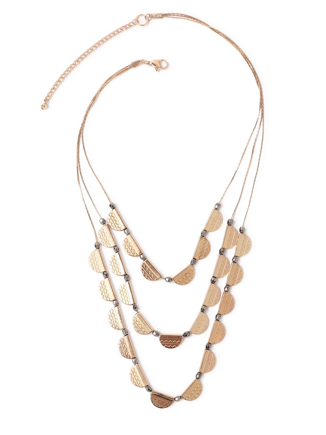 

FOREVER 21 Gold & Silver-Toned Multilayered Necklace