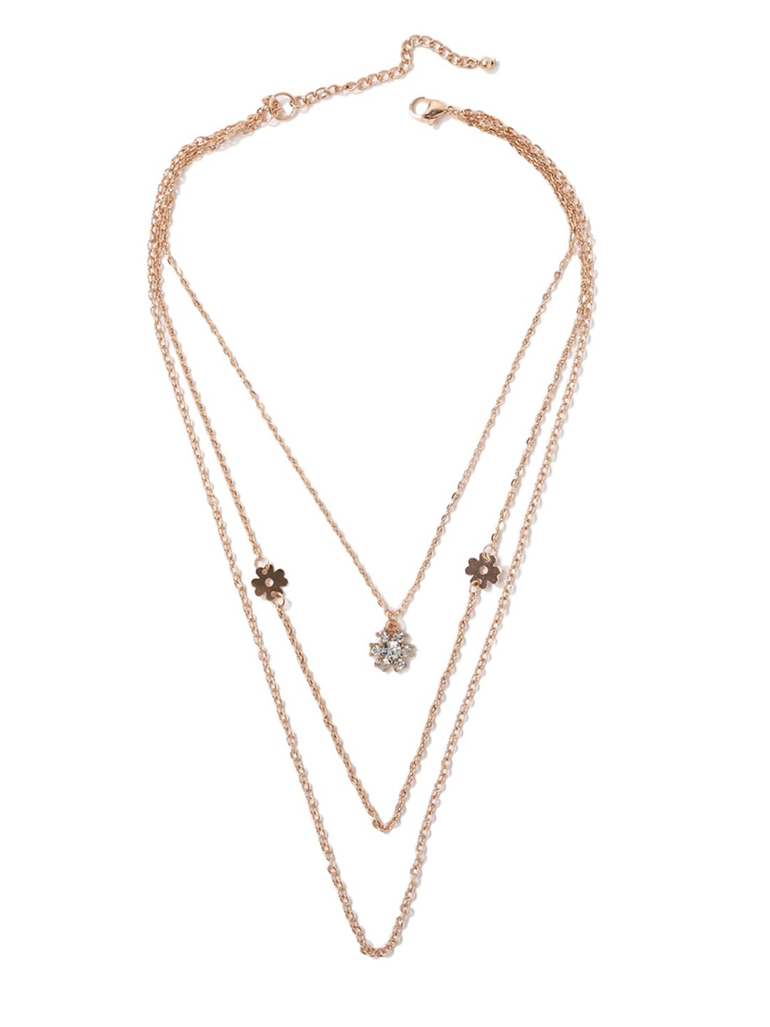 FOREVER 21 Women Gold Pendant Layered Necklace