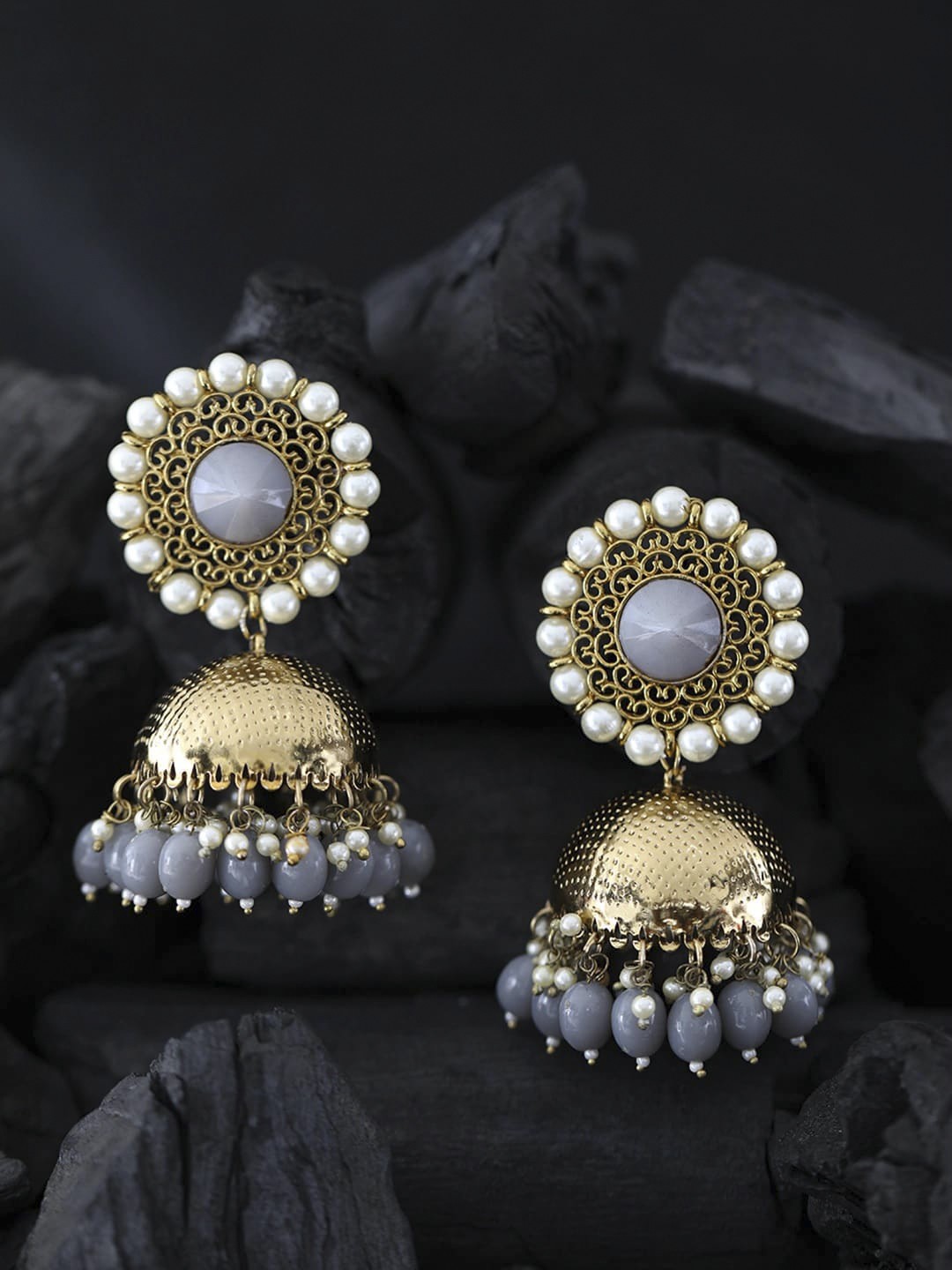 

Priyaasi Gold Contemporary Studs Earrings