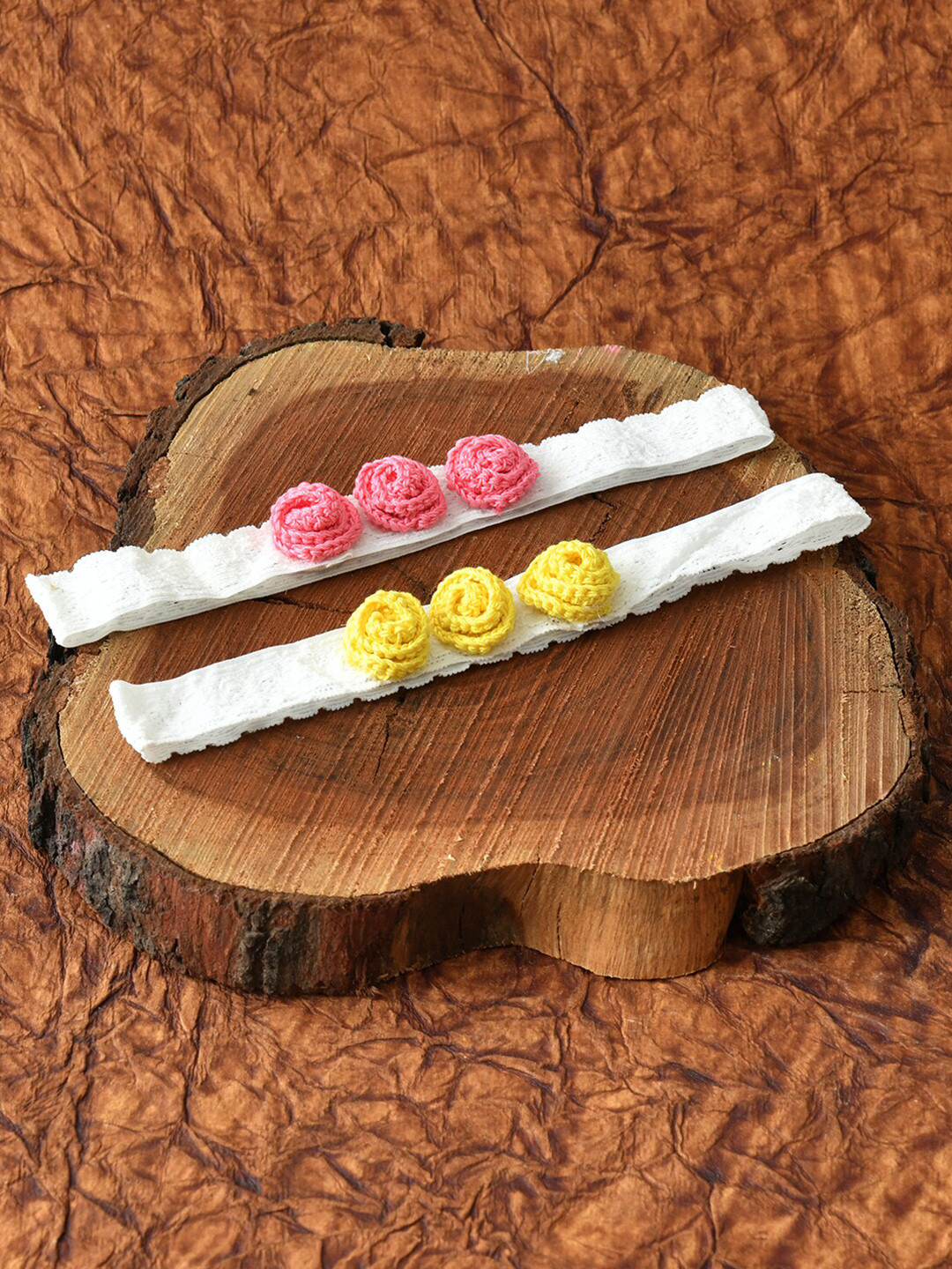 

FUNKRAFTS Girls Set of 2 Crochet Hairbands, White