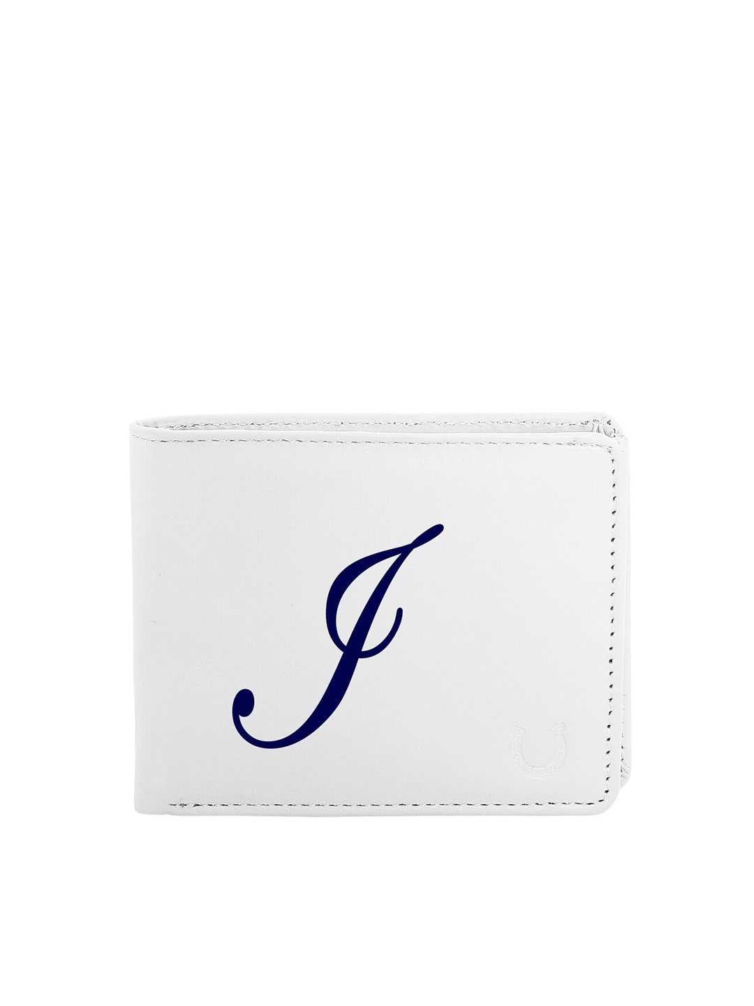 

Blacksmith Men White & Navy Blue Typography Printed PU Two Fold Wallet with SD Card Holder