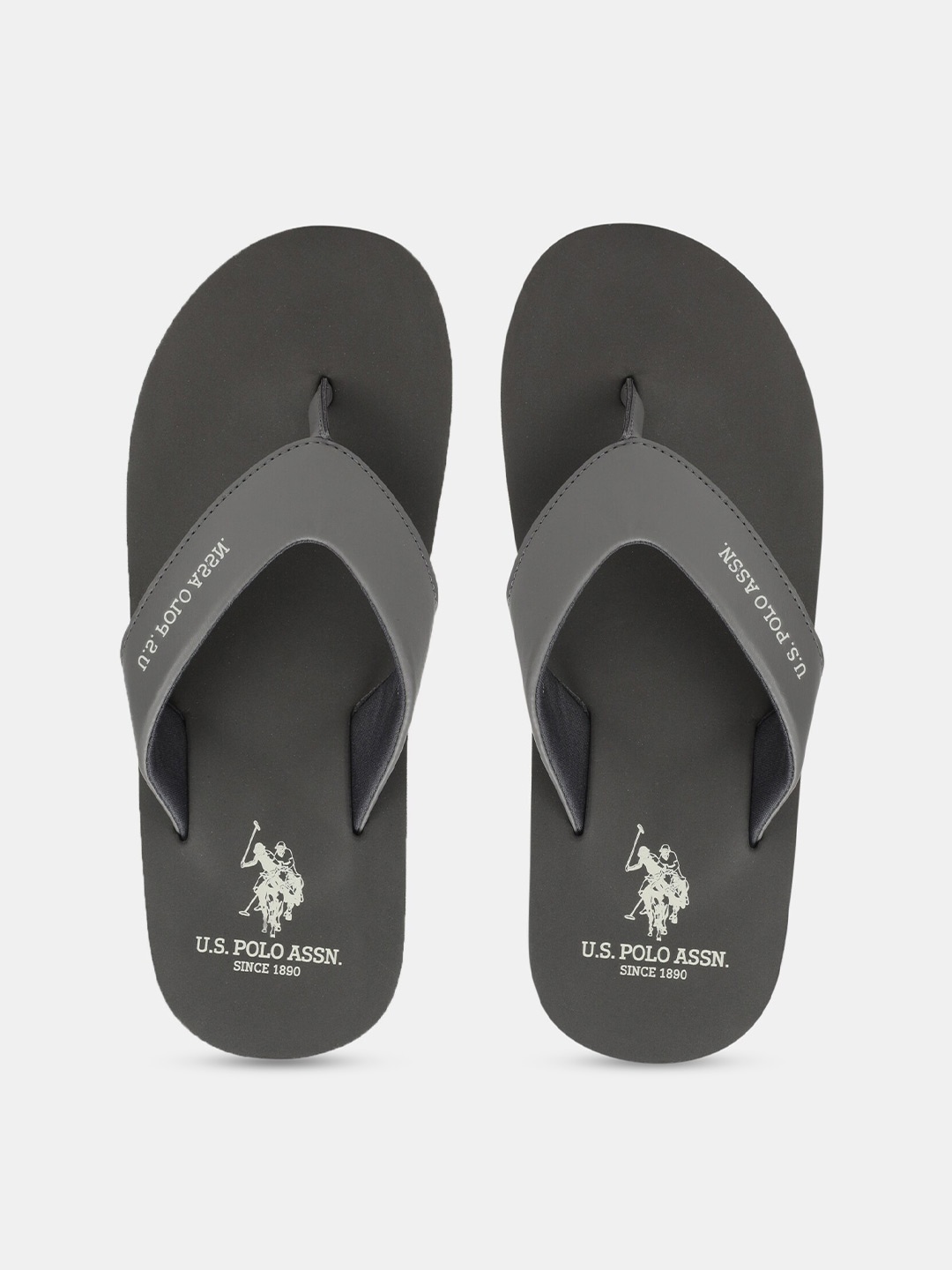 

U S Polo Assn Men Grey Thong Flip-Flops