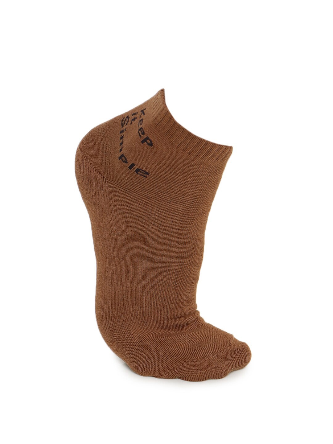 

FOREVER 21 Men Brown Solid Ankle-Length Socks