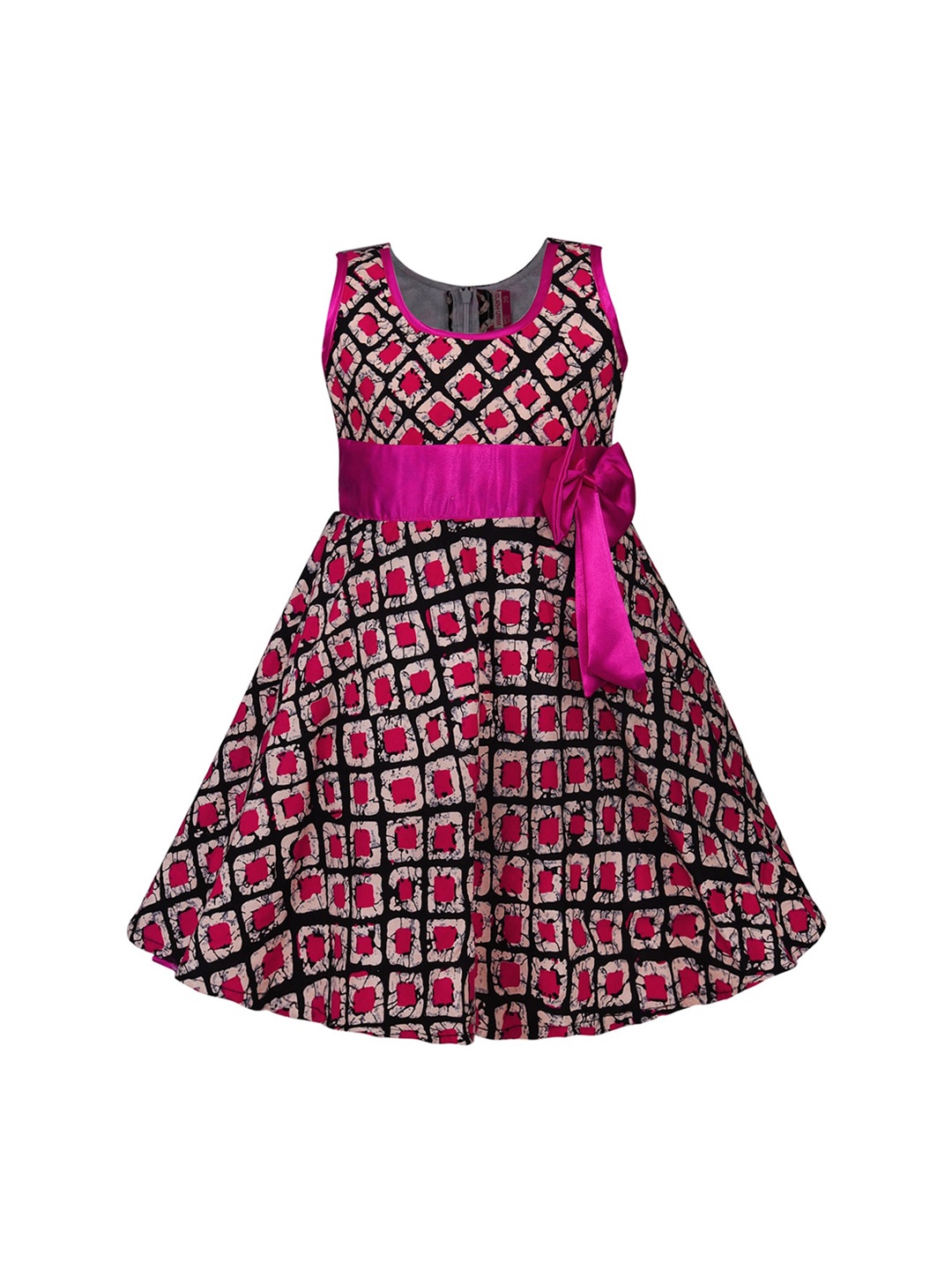 

Wish Karo Pink Printed Cotton Dress