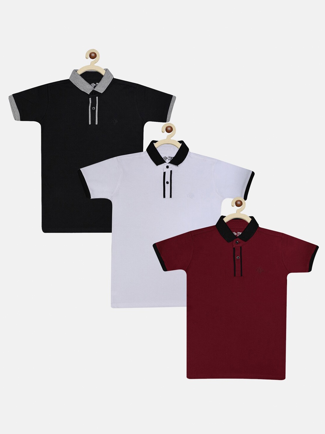 

CHIMPRALA Boys Multi 3 Polo Collar T-shirt