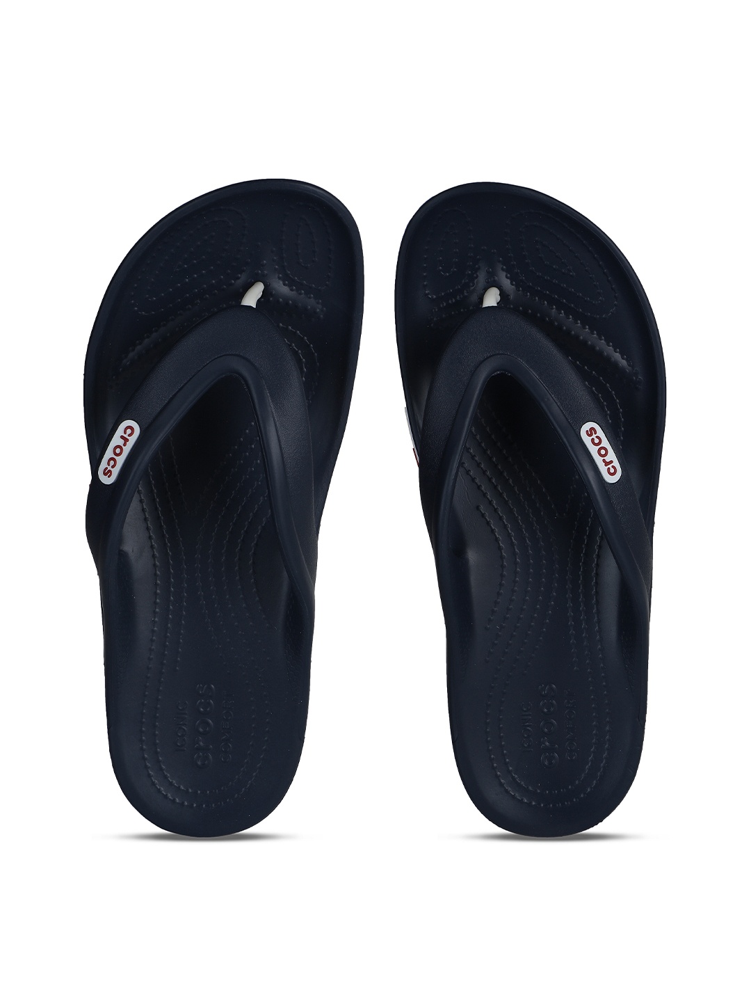 

Crocs Unisex Navy Blue & White Croslite Thong Flip-Flops