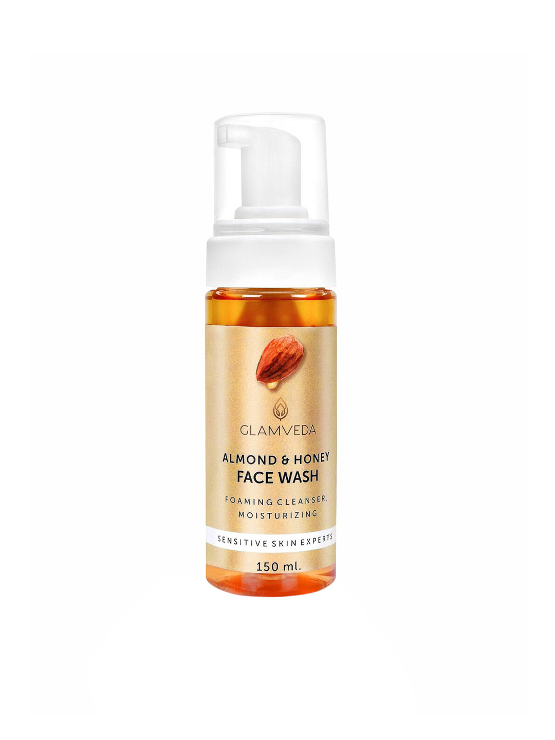 

GLAMVEDA Women Almond & Honey Moisturizing Foaming Face Wash 150 ml, Brown