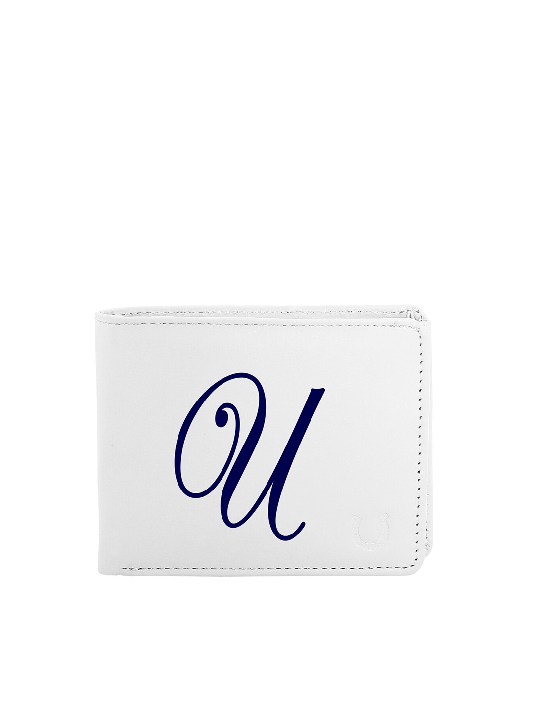 

Blacksmith Men White & Blue Graphic Printed PU Two Fold Wallet with SD Card Holder