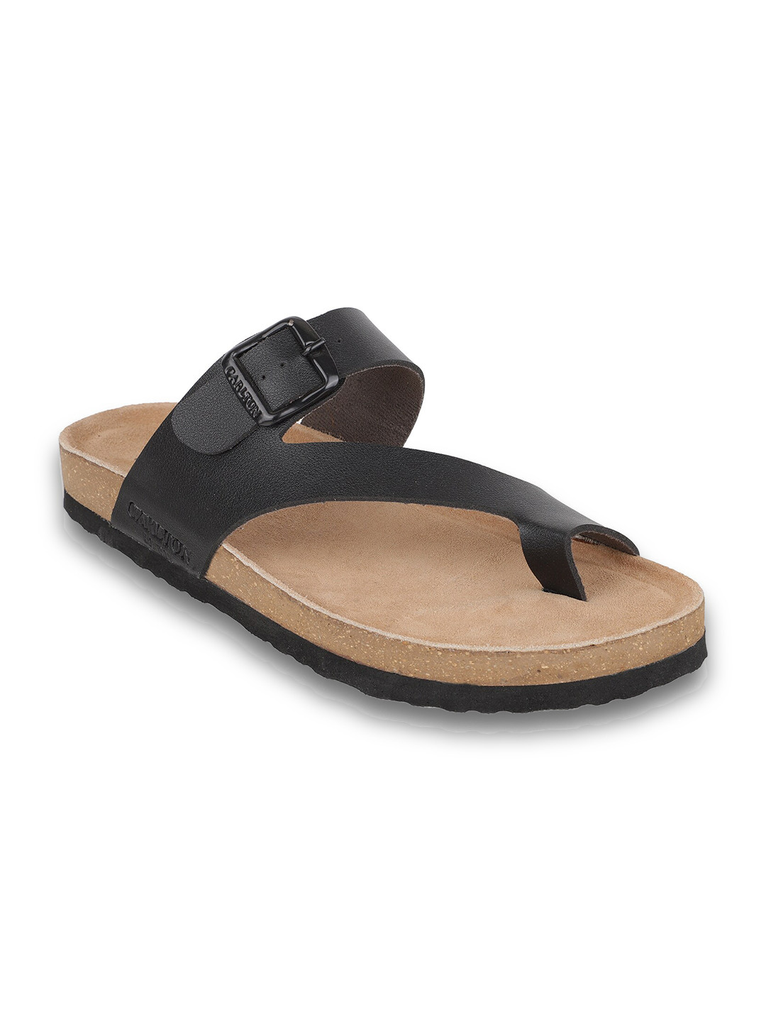 

Carlton London Men Black & Brown Comfort Sandals