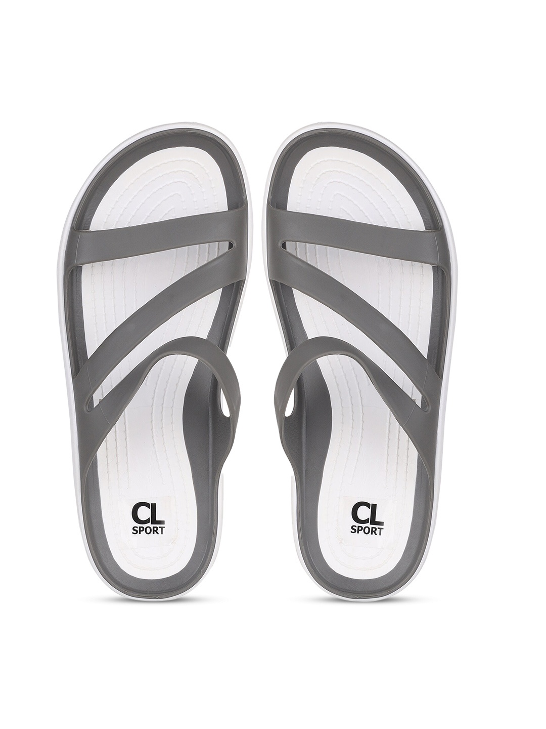 

Carlton London sports Women Grey & White Sliders