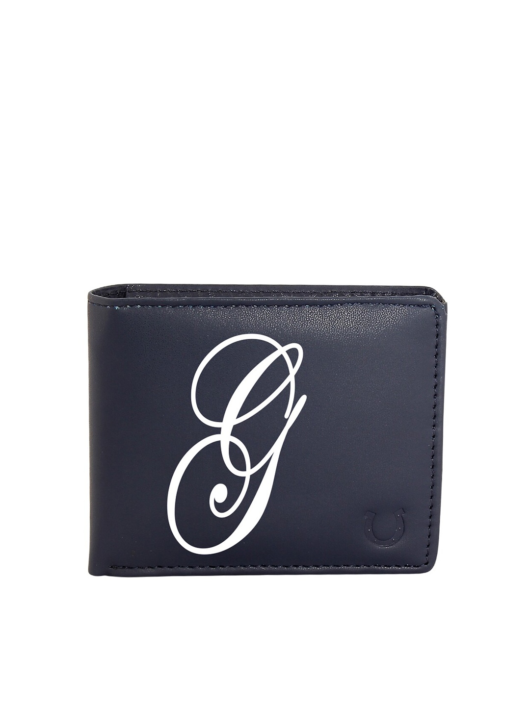 

Blacksmith Men Blue & White Graphic Printed PU Two Fold Wallet with SD Card Holder