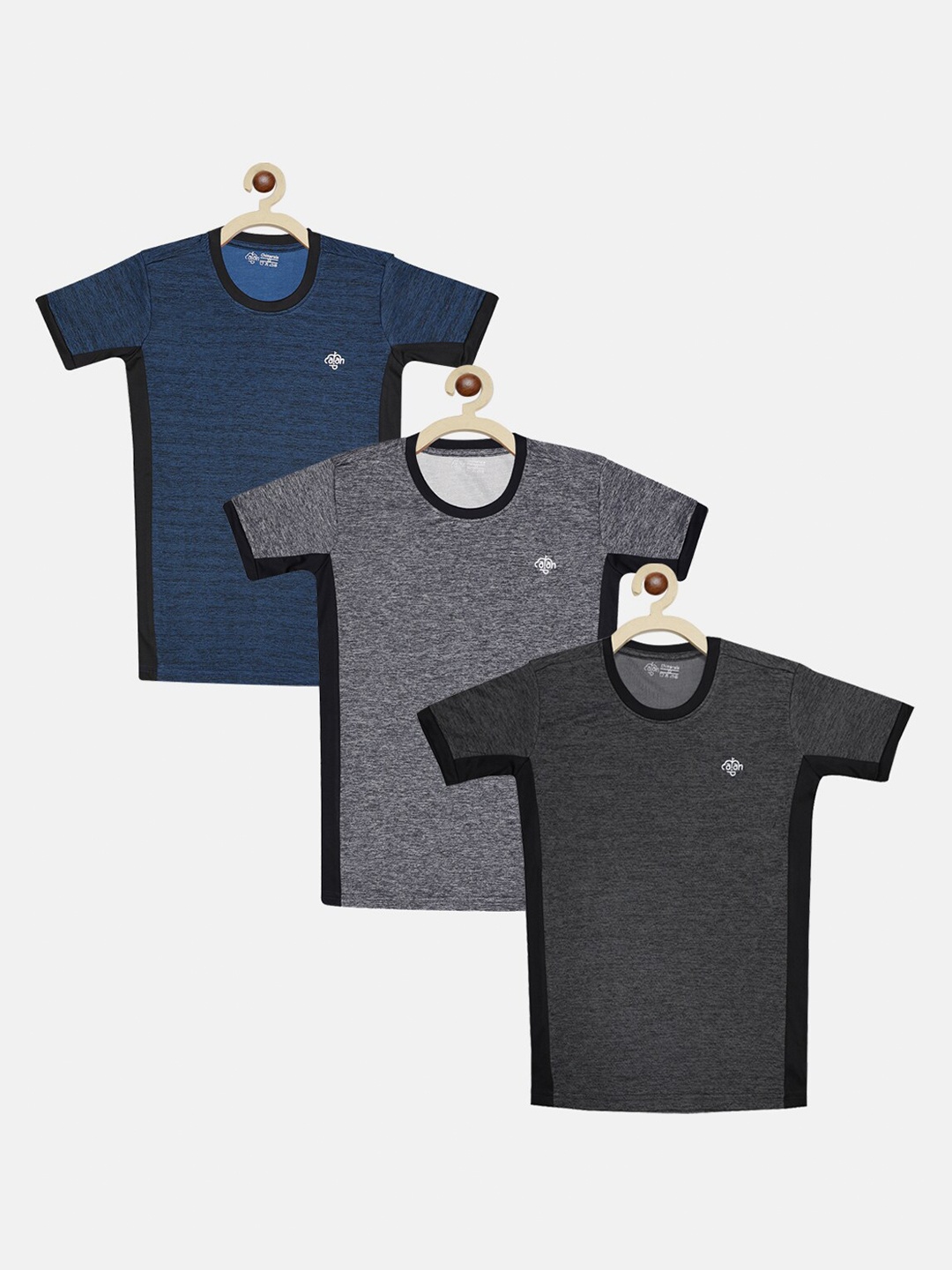 CHIMPRALA Boys Set of 3 Charcoal & Grey Sports T-shirt