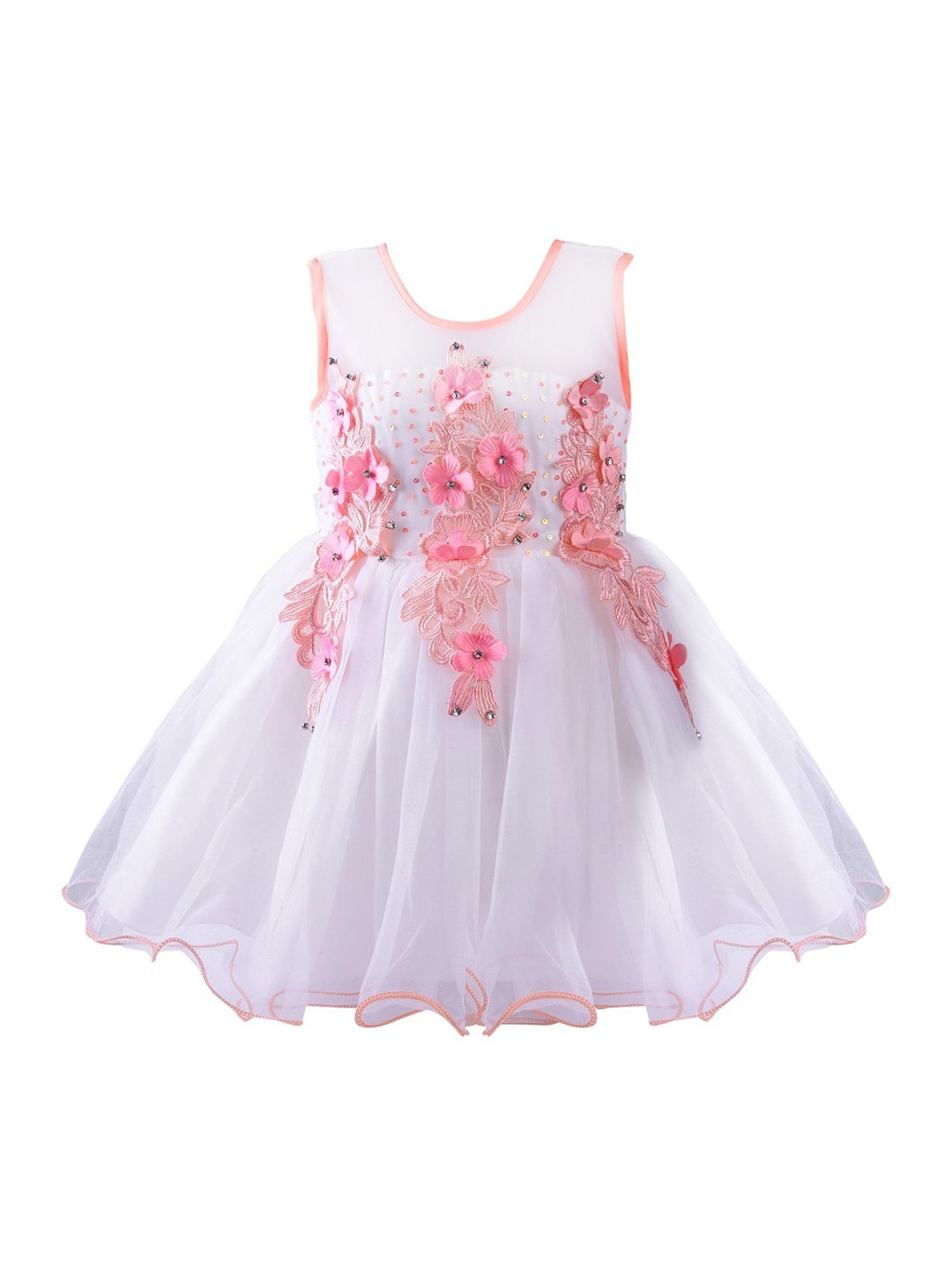 

Wish Karo Red Floral Net Dress