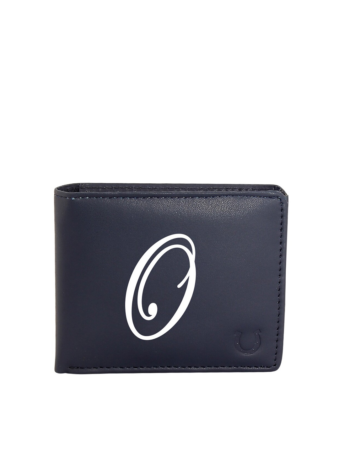 

Blacksmith Men Navy Blue & White Typography Printed PU Two Fold Wallet with SD Card Holder