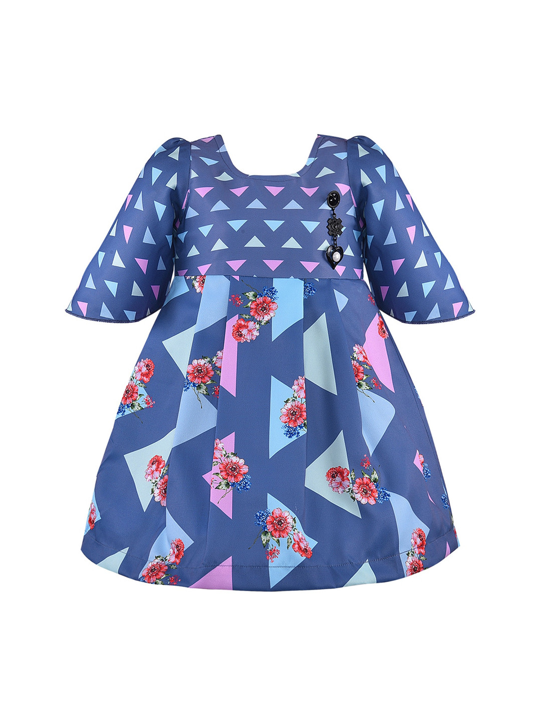 

Wish Karo Girls Blue Satin Dress