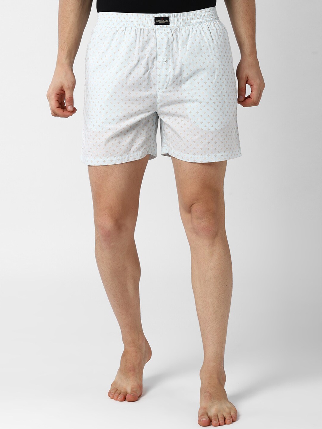 

Peter England Men Blue Printed Cotton Boxers PI52099820