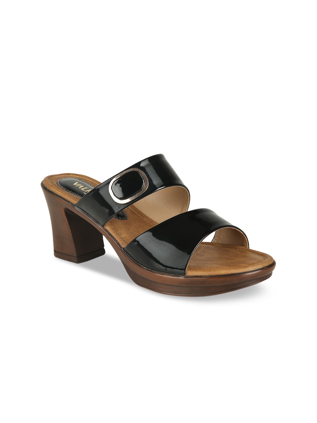 

VALIOSAA Black Block Sandals