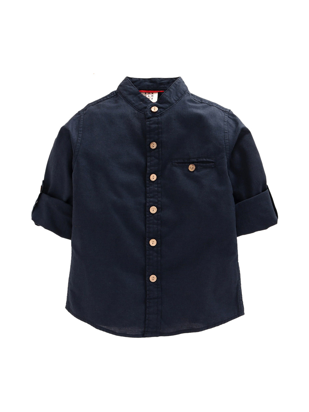 

Ed-a-Mamma Boys Navy Blue Premium Sustainable Casual Shirt Casual Shirt