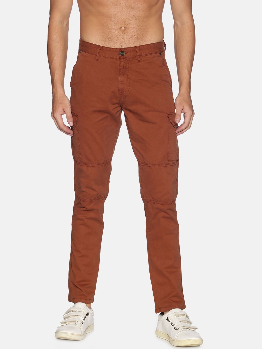 

IVOC Men Brown Slim Fit Cargos Trousers
