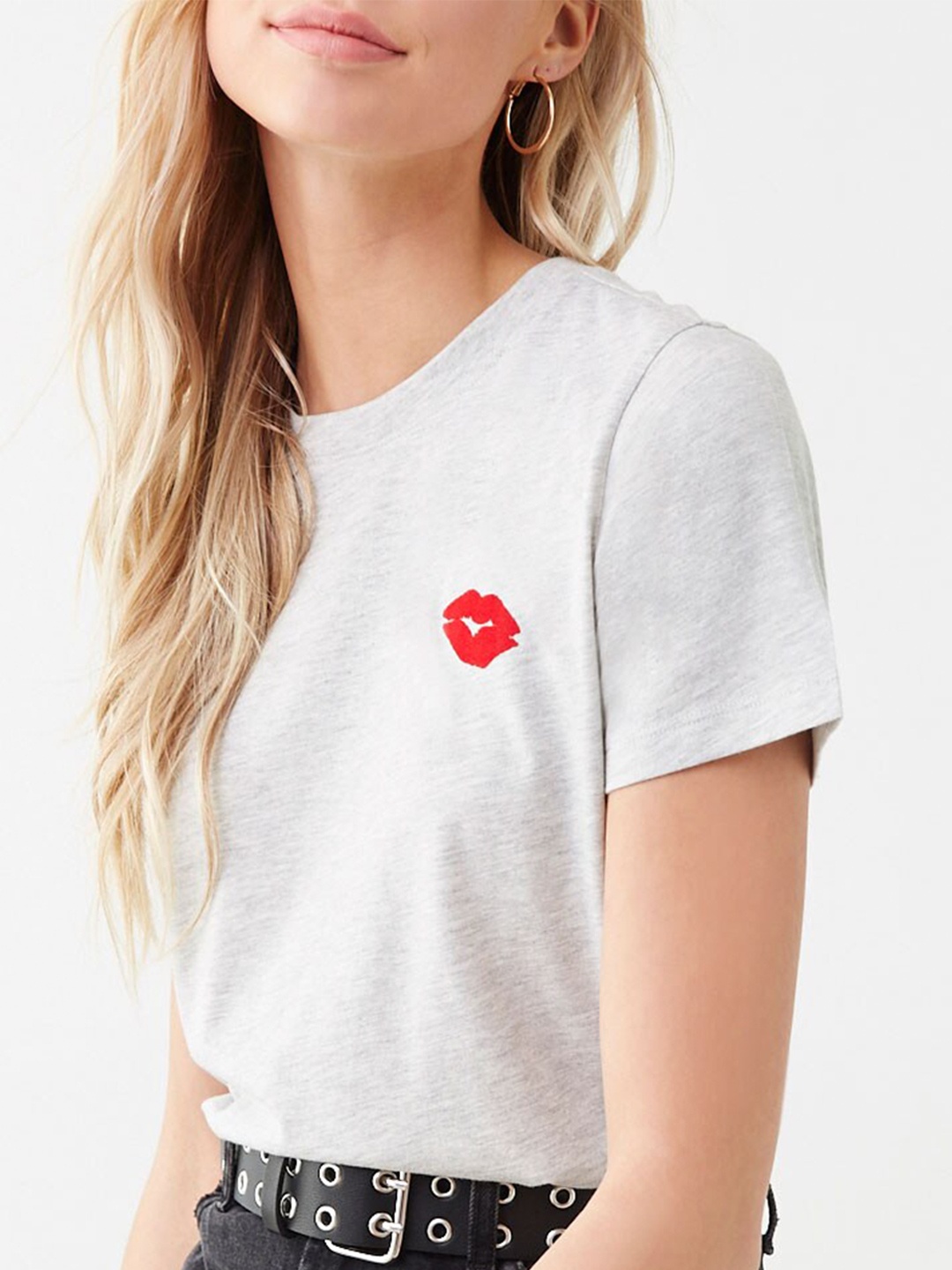 

FOREVER 21 Grey Regular Top