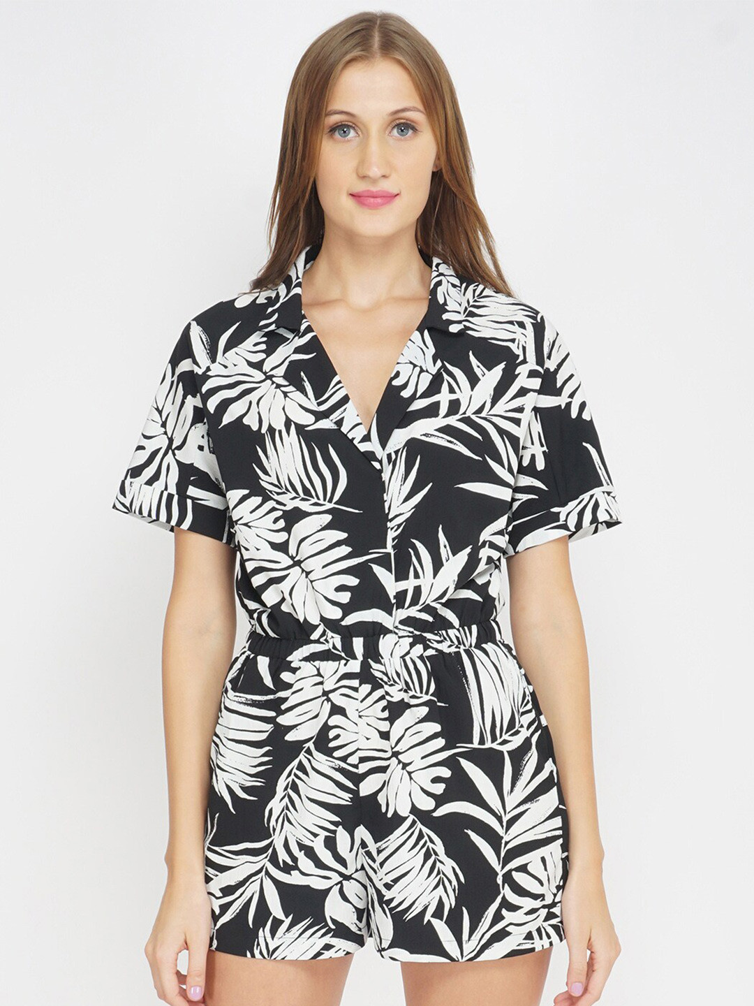 

Oxolloxo Black & White Printed Jumpsuit